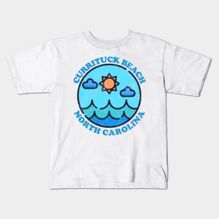 Currituck Beach, NC Summertime Vacationing Ocean Skyline Kids T-Shirt